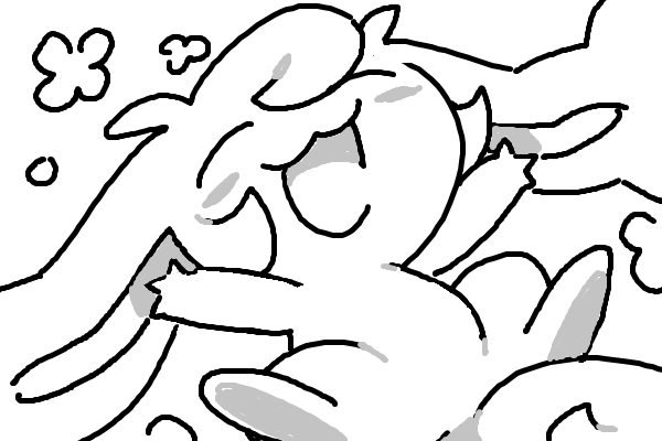 A picture of a cheerful bunny